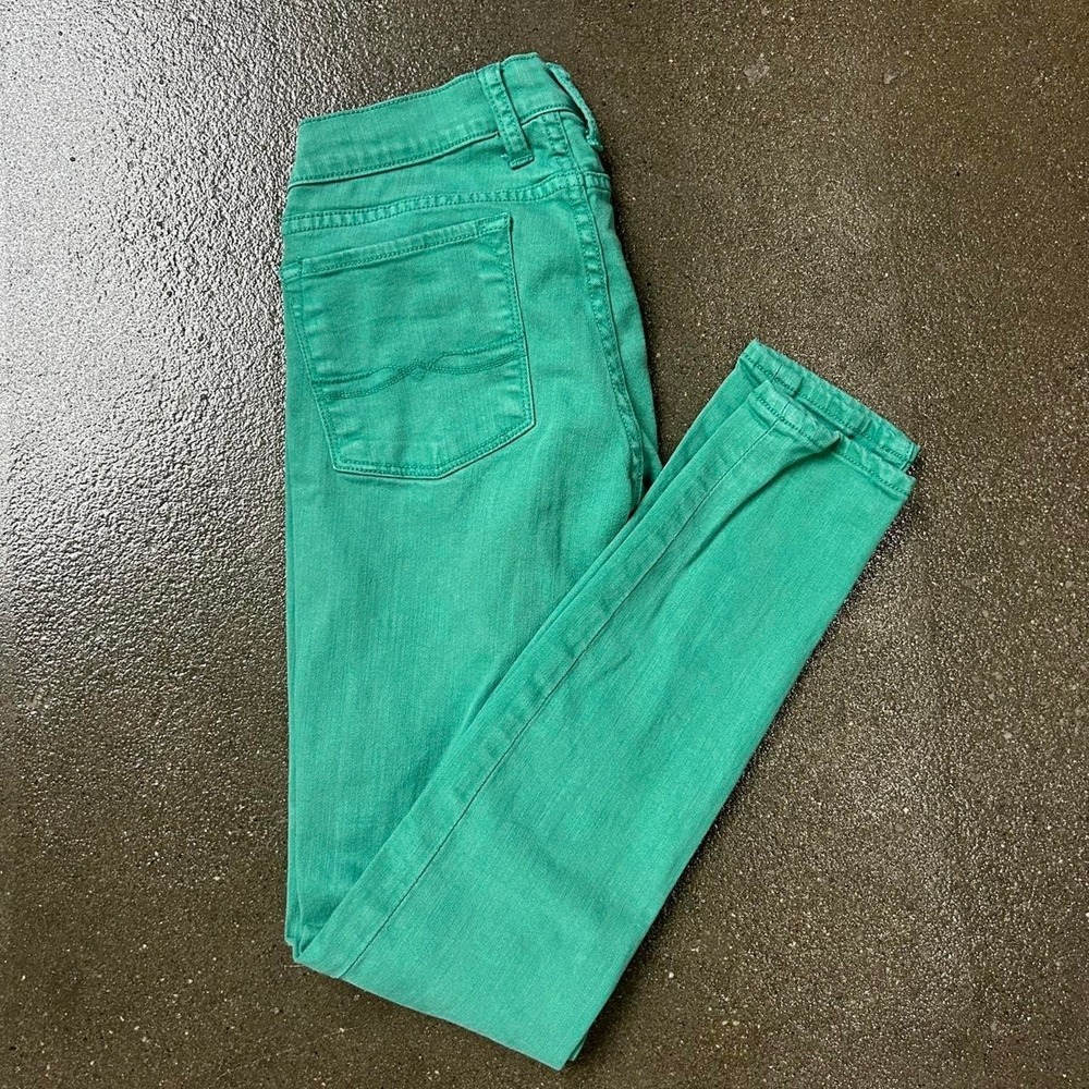 Y2K Lucky Brand Size 2 / 26 Green Skinny Jeans
